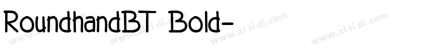 RoundhandBT Bold字体转换